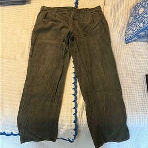 Eddie Bauer Green Corduroy Pants Relaxed Fit
